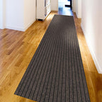 Ottomanson 2'7" x 20' Hallway Runner with Scraper Pile - Extra Durable Non-Slip Rug Mat for Indoor & Outdoor Use - Ideal for Kitchen, Entryway & Garage - High-Traffic Carpet, Brown