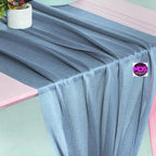 MDS Halloween Chiffon Table Runner - 25 Pack, 29 x 170 Inches, 14ft Each - Sheer Spooky Table Runners for Haunted House Parties, Trick-or-Treat Tables, Witchy Décor, Wedding & Events - Dusty Blue