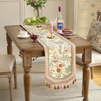 patdrea Velvet French Table Runner Farmhouse for Home Kitchen Dining Decor Parties Family Dinners Wedding 12"*87"
