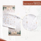 Maison d' Hermine Table Runner 100% Cotton Single Layer Table Runners 108 inches Long for Thanksgiving Christmas Decorations Home Kitchen Dining Party Wedding (Deer in The Woods, 14.5" x 108")