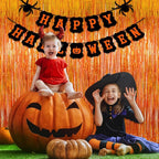 Reusable Foil fringe Curtains Halloween Decor Indoor Party Decorations - Melsan 3 Pack 3.2 x 8.2 ft Tinsel Curtain Party Photo Backdrop for Birthday Party Baby Shower or Graduation Decorations (Orange)