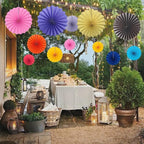 BARTHEW Coffee Party Decorations,Coffee Birthday Decorations,Party Events Accessories,Coffee Themed Party,Friends Party16in Hanging Paper Fans 30 Color DIY Set(Coffee))