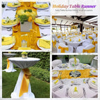 12 Pack Gold Satin Table Runner,12 x 108 inch Long Premium Smooth Table Runner for Wedding, Banquets, Birthday, Party, Graduation, Engagements, Table Runners fit Rectangle and Round Table