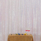 Eternal Beauty White Iridescent Sequin Backdrop, 6x8 Ft Glitter Background Curtains for Shimmer Photography Party Wedding Birthday Back Drop Decor