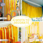 PartyWoo Crepe Paper Streamers 4 Rolls 328ft, Pack of Yellow Crepe Paper for Party, Wedding, Birthday, Baby Shower Decorations (1.8 Inch x 82 Ft/Roll)
