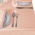Cupuamon Square Tablecloth 52x52 inch Washable Polyester Fabric Table Cloth for Wedding Party Dining Banquet Decoration（52x52,Dusty Pink）
