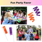 Ribbon Dancing Wands 20pcs Pack, Party Favor for Girls Birthday Party Supplies, Gymnastic Party Favors for Kids Outdoor Games (Mixed Color with White Handle, 20pcs set)