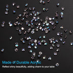 PATIKIL 14000Pcs Wedding Table Scatter Confetti Crystals 3mm Acrylic Diamonds Vase Fillers Gems for Table Centerpiece Decorations Bridal Shower Party, Gray AB