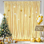 Wedding Backdrop Curtains for Arch Drape: 4 Panels 4.8x8FT Glitter Backdrop Wrinkle-Free Fabric for Fall Christmas Party Decorations