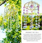 H&D HYALINE & DORA Planet Shape Gold Crystal Suncatcher Crystal Ball Prism Suncatcher Sun Catcher Windchime Indoor Outdoor Decor