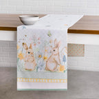 Maison d' Hermine Table Runner 100% Cotton Double Layer Table Runners 108 inches Long Decorative for Home Kitchen Dining Party Wedding Bridal Shower Spring Summer (Easter Dew , 14.50" x 108")