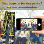 Gold Confetti Cannons 12 Pack - 12 inch Party Poppers with Gold Foil Confetti for Weddings, Birthdays, Graduations, Christmas, New Year Eve Party Supply