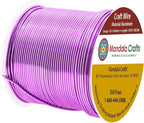 Mandala Crafts 18 Gauge Anodized Aluminum Craft Wire for Jewelry Making - 100 FT Colored Flexible Violet Wire - Bendable for Bonsai Armature Crafting Sculpting