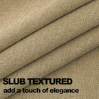 NLMUVW Square Tan Linen Tablecloth, Farmhouse Table Cloth Textured Water Resistant Decorative Table Cover for Cafe Dining Kitchen, 54 x 54 Inch