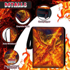 440 Card Binder 4 Pocket, 3-Ring Trading Card Binder with 55 Page Removable Sleeves, High Storage Waterproof Trading Card Holder Collection Card Album Carrying Organizer Case for MTG TCG Cards -Fire