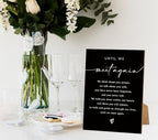 Until We Meet Again, Wedding Memorial Sign, 8x11 Black Minimalist Style Memorial Table Sign