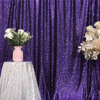 Eternal Beauty Purple Sequin Backdrop, 20x10 Ft Halloween Glitter Background Curtains for Shimmer Photography Party Wedding Birthday Back Drop Decor