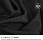 6 Pack Round Tablecloths - 108 Inch, Black Polyester Table Cover for Round Table, Stain and Wrinkle Resistant Washable Fabric Table Cloth, Polyester Tablecloth for Wedding Banquet Parties