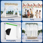 Pipe and Drape Backdrop Stand, 20x10ft Heavy Duty Adjustable Background Frame with Metal Base, Back Drop Holder for Parties Photography Wedding Photoshoot Decoration