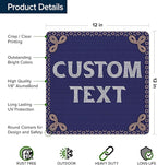 Custom Sign, Custom Street Sign, 11 Font Colors, 13 Font Styles, 4 Hole Options, 22 Sizes, 12x12 Inches, Rust Free DiBound, Fade Resistant, Made in USA by My Sign Center (Fauxsaic 1)