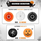 KatchOn, Hanging Ghosts Halloween Decor - Pack of 10 | Xtralarge Indoor Halloween Hanging Decorations, Ghost Garland Decorations, Paper Lanterns, Hanging Paper Fans | Spooky Hanging Decorations