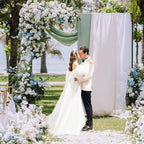 Wokceer 10 FT Backdrop Stand Heavy Duty Pipe and Drape Kit, Adjustable Black Backdrop Stands for Wedding Photo Booth Background Birthday Party Photography Exhibition Decoration