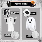 KatchOn, Hanging Ghosts Halloween Decor - Pack of 10 | Xtralarge Indoor Halloween Hanging Decorations, Ghost Garland Decorations, Paper Lanterns, Hanging Paper Fans | Spooky Hanging Decorations