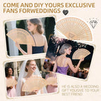 30pcs Personalized Wedding Fans for Guests - Custom Wooden Hand Fans with Names/Dates - Bulk Wedding Favors for Bridal Shower, Baby Shower & Parties (Wood, 30pcs)