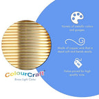 Beadalon ColourCraft Wire, 24 Gauge, Brass Light Color, 30 yd Spool