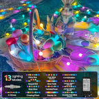 Connectable 100LED Easter String Lights Outdoor Indoor, 43ft Pastel Lights with Timer, 13 Modes Plug in Multicolor Globe Light, Waterproof Twinkle Fairy Light for Easter Decorations Bedroom Decor