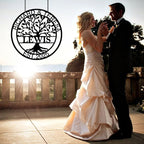 Personalized Wedding Gift for Couple, Custom Metal Tree of Life Wall Art Sign, Outdoor Monogram Family Last Name Decor Sign, Christmas Valentine's Day Housewarming Gifts