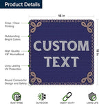 Custom Sign, Custom Street Sign, 11 Font Colors, 13 Font Styles, 4 Hole Options, 22 Sizes, 18x18 Inches, Rust Free DiBound, Fade Resistant, Made in USA by My Sign Center (Fauxsaic 1)