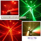 Moving Head DJ Light 16LEDs Rotating Beam Lights Stage Light DJ Lighting Led Pinspot Lights Uplighting Ligh-ts Sound Activated Dmx512 Light for DJ KTV Disco Party Wedding Concert Festival