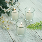 WGV Tea Light Votive Candle Holder 2.2x2.75, Clear Tiny Utility Cylinder Glass Vase, Small Planter Terrarium for Home Accent Decor, 6 Pieces
