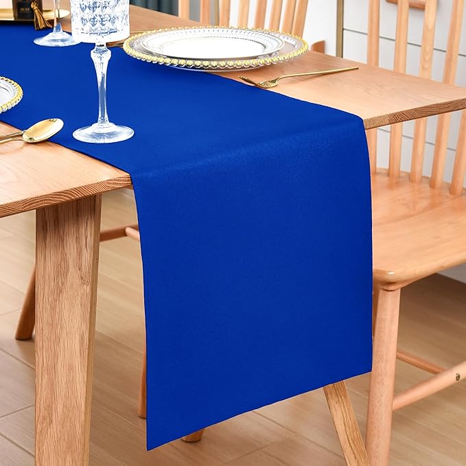 Farmhouse Blue Table Runner Dining Table Runners 72 Inches Long Coffee Table Runner for Dresser Living Room Bedroom Holiday Party Banquet 12X72 Inch