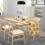 Spring Summer Orange Table Runner Watercolor Sweet Fruit Botanical Print Dinner Runner for Farmhouse Party Holiday Home Kitchen Dining Table Decor 13x120
