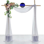 MDS Halloween Chiffon Draping Fabric - 1 Panel, 30" Wide x 50ft Long - Sheer Spooky Arbor & Canopy Drapery for Haunted House Backdrops, Party Ceilings, DIY Costumes & Themed Events - Cool Gray