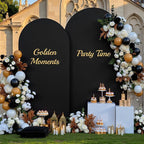 Red Black Arch Backdrop Cover for Wedding, Set of 2 Stretchy Spandex Fitted Arch Stand Cover for Baby Shower, Birthday Party Decor, Chiara Backdrop Cover with Double-Sided Design(7.2FT 6FT)