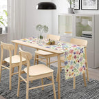 Floral Decorative Table Runner, Watercolor Floral Botanical Rustic Modern Style Pattern Printed Long Table Runner for Restaurant Kitchen Party,13in（33cm） W * 108in（274cm） L