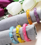 Napkin Rings Set of 12 - Epoxy Resin Napkin Holder Cuffs for Dinner Table Décor - Farmhouse Modern Serviette Rings for Weddings, Parties, Receptions, Banquets, Daily Use (Pastel) - CLEENTABLE