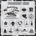 Happy Anniversary Cruise Door Magnets Decorations,Black Silver Happy Anniversary Cruise Ship Door Decor Magnetic for Married Men Women Wedding Party Refrigerator Fridge Car Kitchen Garage Personalized