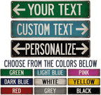 Custom Vintage Street Sign Personalized Directional Signs - Made In USA - Custom Text Personalized Gifts For Men Novelty Street Signs 104180012001