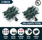 Joiedomi Clear Christmas String Lights Indoor,300(2x150) Mini Warm White Fairy Light,62.4FT Lighting Decor for Patio Dorm Classroom Bedroom Holiday Wedding Party Garland Birthday Festival,Green Wire