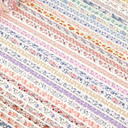 60 Rolls Flowers Theme Washi Tape Set with Different Colorful Patterns, Writable Decorative Tapes for Scrapbooking, Bible Journaling, Bullet Journaling, 0.39'' x 79'' per Roll