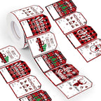 Zonon 720 Pieces Self Adhesive Christmas Gift Tag Xmas Kraft Name Tags Natural Kraft Xmas Stickers Paper Tags Labels for Christmas Decoration(Snowman Style)