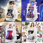 24-Slot Card Flip Book Display Stand,Trading Card Holder with Clear Protector for Gaming Cards, MTG, Sports Cards (Baseball/Basketball)