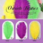 THARAHT Light Yellow Ostrich Feathers 24pcs Natural Bulk 8-10Inch 20cm-25cm for Wedding Party Centerpieces Easter Gatsbi and Home Decoration Feathers