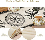 Ancient Abstract Pattern Table Runner, Tree of Life Eagle Dragon Boat Rudder Black and White Table Runner for Party Kitchen Dinner Cafe Bedroom Living Room Outdoor 13x70 Inch