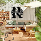 Custom Metal Name Sign, Personalized Family Last Name Signs for Home, Split Letter Monogram Wall Art Decor, Customized Metal Signs for Outdoor, Personalized Wedding Housewarming Gift