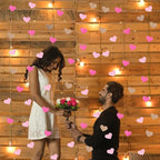 200 Pcs Hot Pink Heart Paper Confetti for Valentine's Day Wedding Baby Shower Birthday Party Table Decoration Supplies